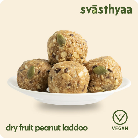 Dry Fruit Peanut Butter Laddoo I Vegan | Svasthyaa